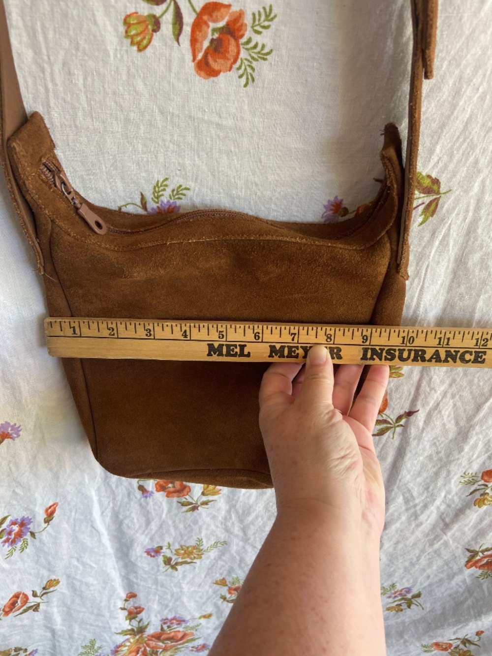 Minnetonka Crossbody Handbag Brown Suede Fringe Western Pouch Bag - Picture 8 of 12